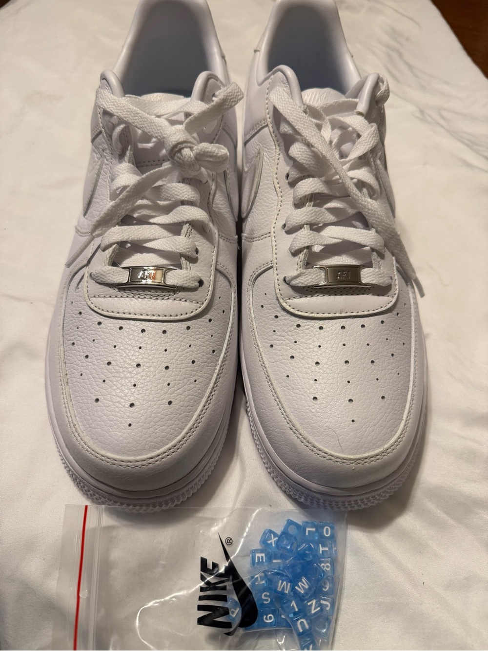 Nike Men’s White Leather Low-Top Sneakers